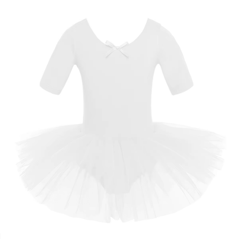 Girls’ Mid-Sleeve Ballet Tutu Dress – Modern Dancewear for Kids - Image 8