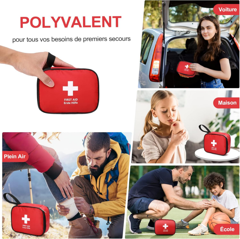 Mini First Aid Kit 90 Pieces – Compact Medical Kit for Car, Home, Workplace, Travel, Camping, Hiking, and Outdoor Sports - Image 3
