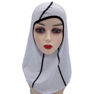 Women'S Sports Hijab Scarf One-Piece Mesh Jersey Muslim Headscarf Islamic Turban Caps Breathable Stretchy Non-Slip Workout Hijab