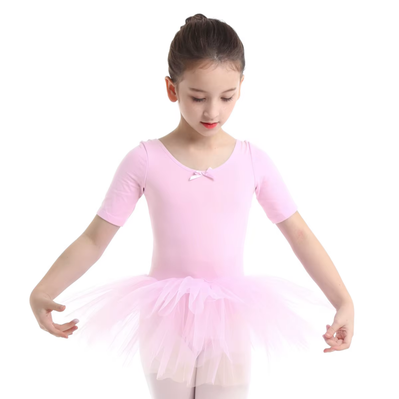 Girls’ Mid-Sleeve Ballet Tutu Dress – Modern Dancewear for Kids - Image 5