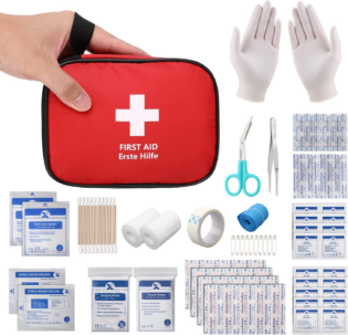 Mini First Aid Kit 90 Pieces – Compact Medical Kit for Car, Home, Workplace, Travel, Camping, Hiking, and Outdoor Sports