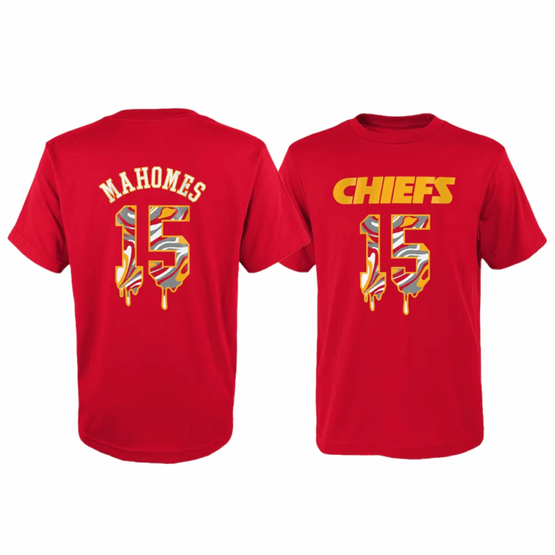 24-25 Summer Adult Kansas City American Football Popular T-Shirt Football Cotton T-Shirt Football Game Essentials Breathable - Image 4