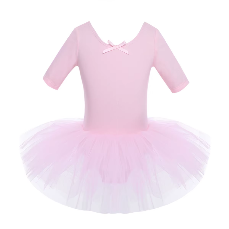 Girls’ Mid-Sleeve Ballet Tutu Dress – Modern Dancewear for Kids - Image 10