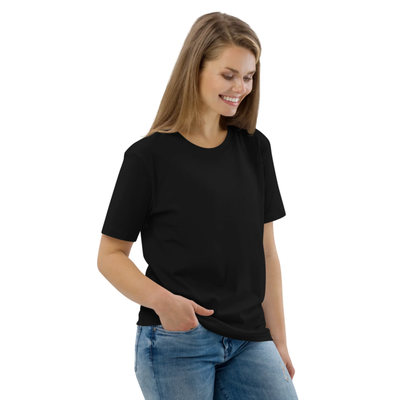 Wear Manaj Essential Unisex Organic Cotton T-Shirt Black - Image 5