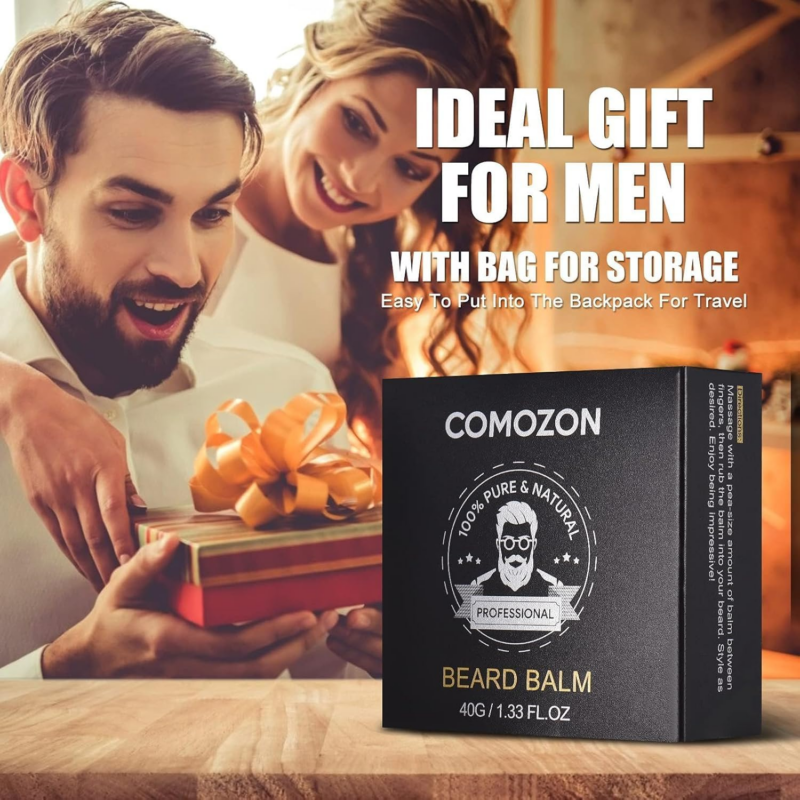 12-in-1 Men's Beard Care Kit with Beard Roller, Oil, Shampoo, Comb, Scissors, Razor & Blades - Image 6