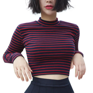 Classic Striped Crop Top for Women