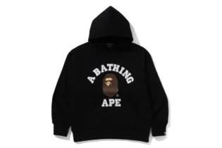 College Puffy Relaxed Fit Pullover Hoodie Mens