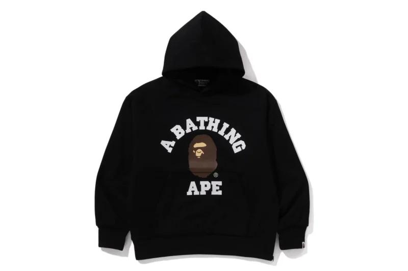 College Puffy Relaxed Fit Pullover Hoodie Mens