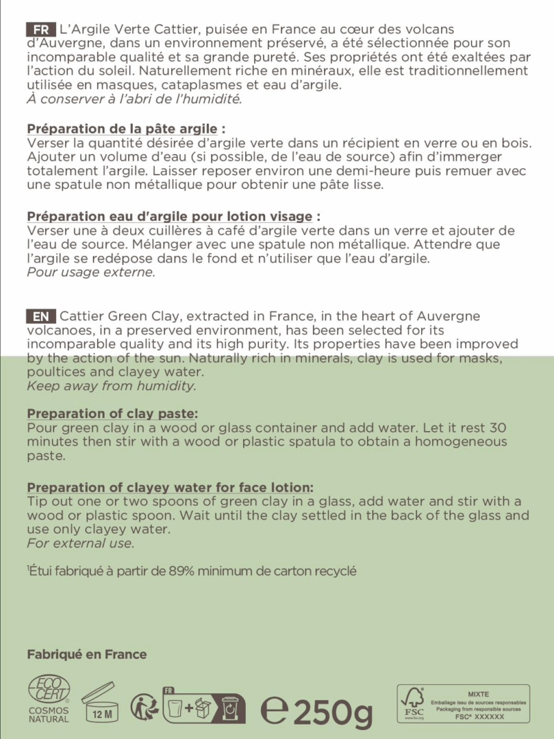 Vrac Argile Verte Ultra Ventilée 250 G - Image 2