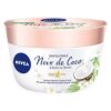 NIVEA Perlé Soufflé Body Balm 200 ml – 24h hydration with monoi oil and tropical coconut scent.