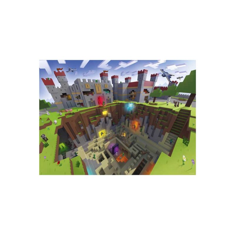 Ravensburger - 13334 Children's Puzzle - 300 p XXL Puzzle - Minecraft Cut Out - Ages 9 and Above - Image 2