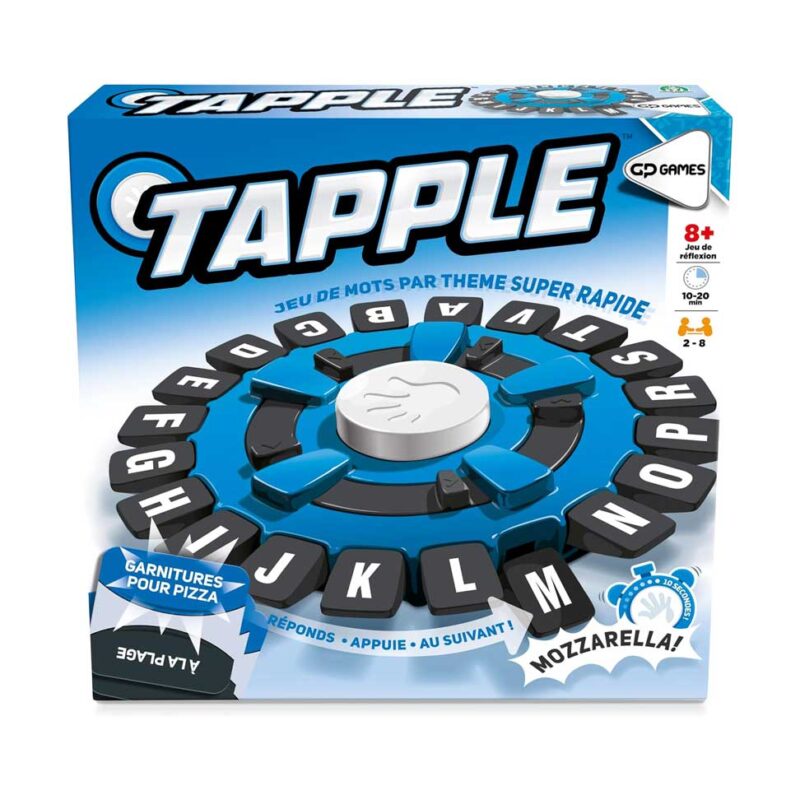 Tapple, Electronic Word Game, Speed and Thought, 2 to 8 Players, for Children from 8 Years, TAP01
