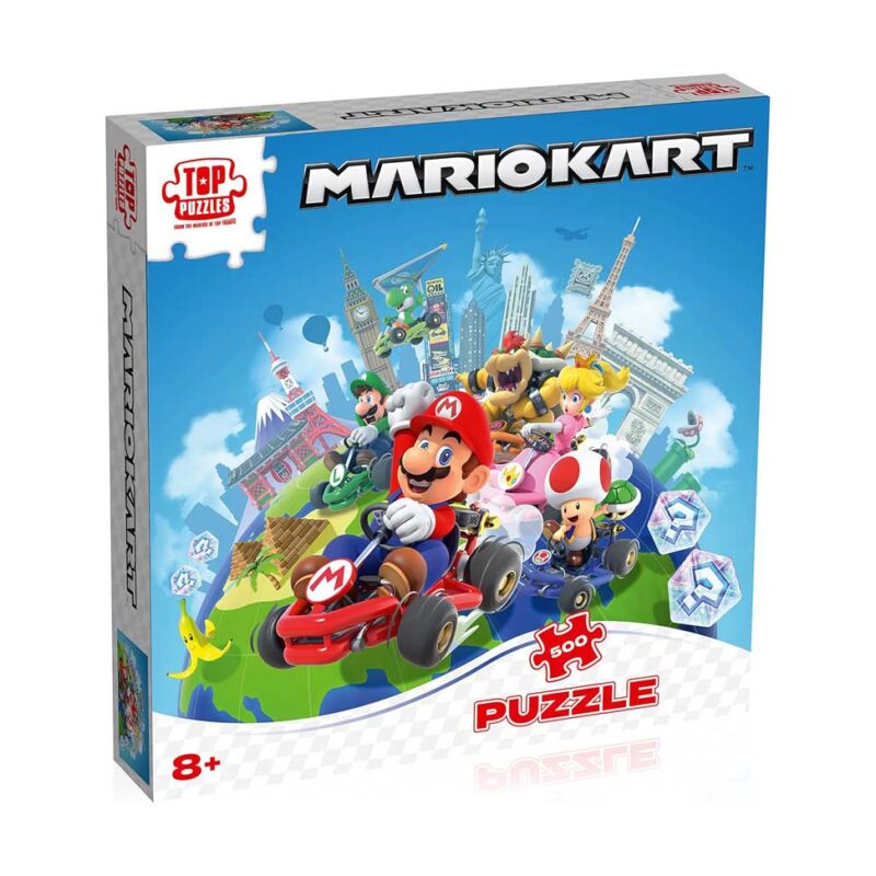 Winning Moves - Mario Kart Puzzle - Around the World - 500 Pieces - Ages 8+