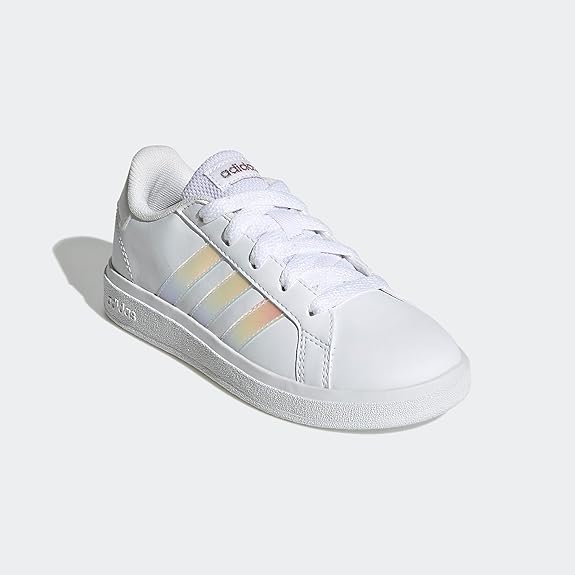 Adidas low-top sneakers with shiny stripes