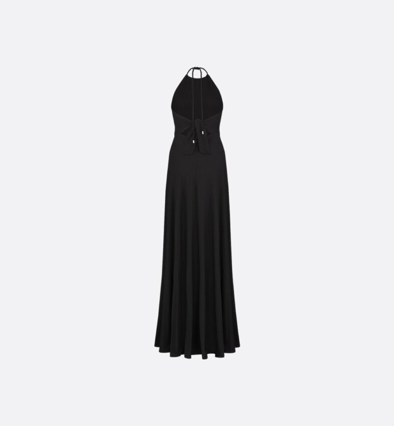 Dioriviera Flared Long Dress in Black Technical Jersey - Image 2