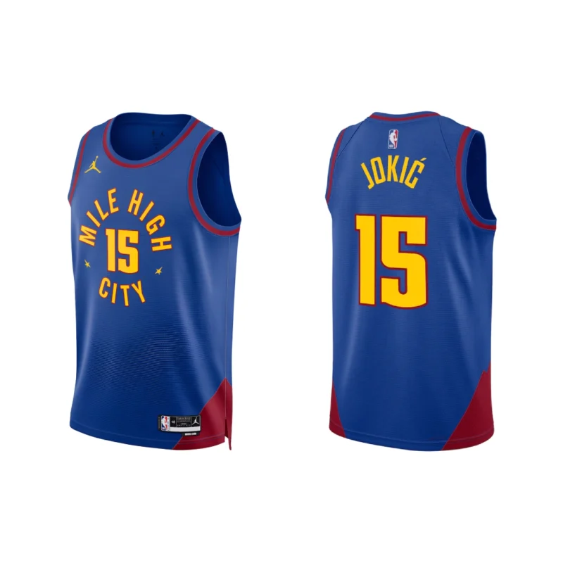 Denver Nuggets Jordan Statement Edition Swingman Jersey - Bleu - Nikola Jokić - Unisexe - Image 3
