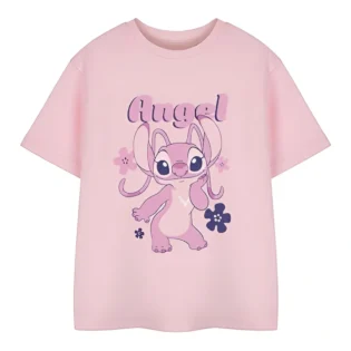 Disney Lilo & Stitch T-shirt rose fille mignon
