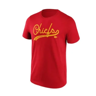 Fanatics Kansas City Chiefs Retro Script NFL T-shirt Rouge