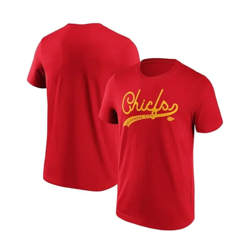 Fanatics Kansas City Chiefs Retro Script NFL T-shirt Rouge - Image 3