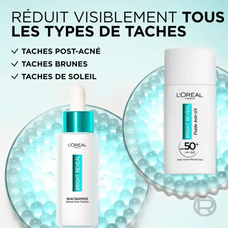 L’Oréal Paris - Routine Anti-Taches - Sérum & Fluide Anti-UV SPF50+ Pour Tous Types de Peau - Image 2
