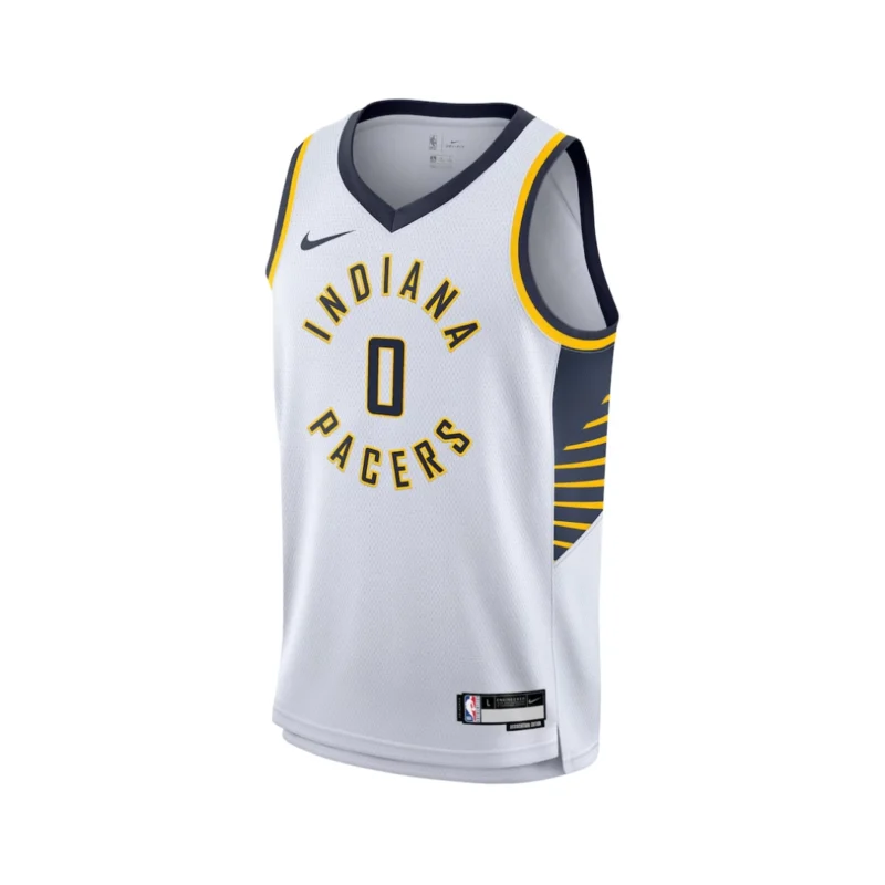 Maillot Swingman Nike Association Edition Indiana Pacers - Blanc - Tyrese Haliburton - Jeunesse