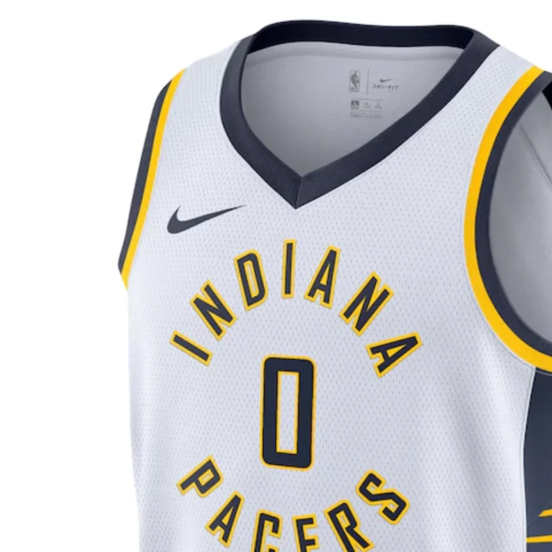 Maillot Swingman Nike Association Edition Indiana Pacers - Blanc - Tyrese Haliburton - Jeunesse - Image 3