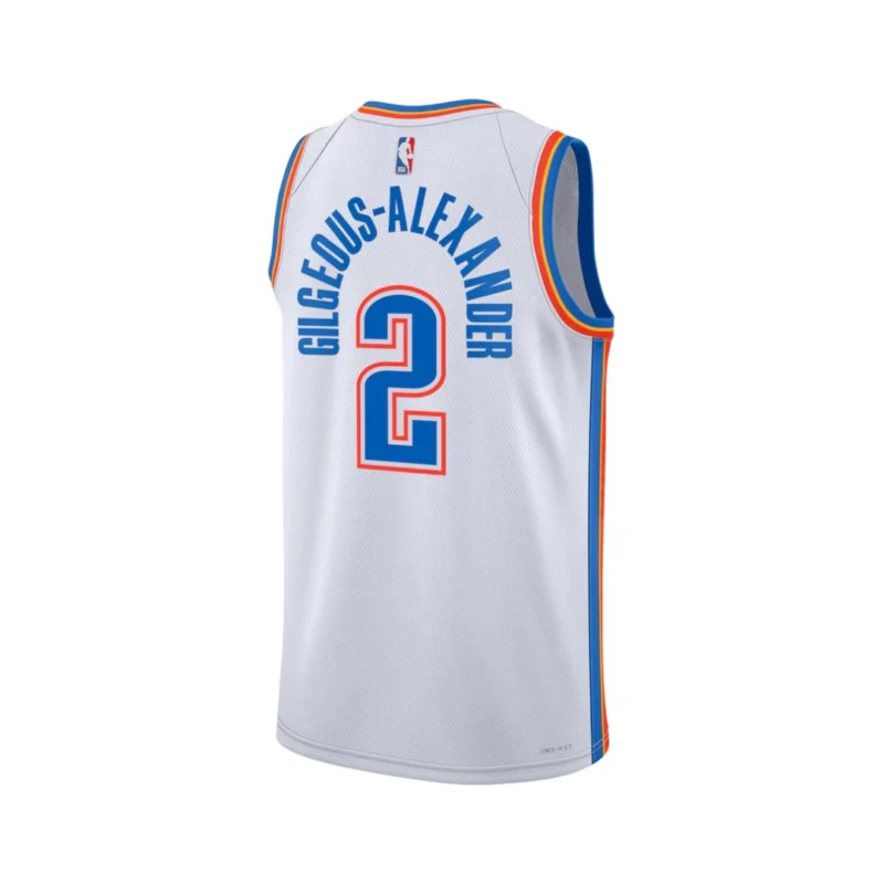 Maillot Swingman Nike Association Edition Oklahoma City Thunder - Blanc - Shai Gilgeous-Alexander - Unisexe - Image 4
