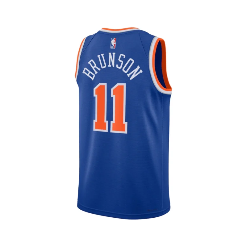 Maillot Swingman Nike Icon Edition New York Knicks - Bleu - Jalen Brunson - Unisexe - Image 4