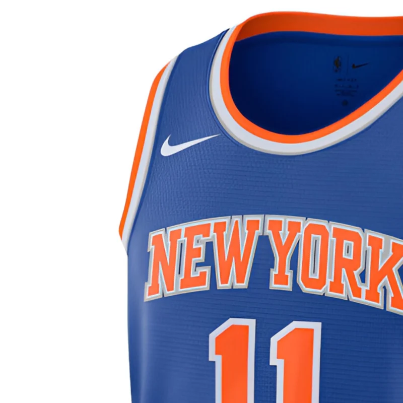 Maillot Swingman Nike Icon Edition New York Knicks - Bleu - Jalen Brunson - Unisexe - Image 3