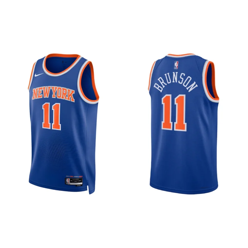 Maillot Swingman Nike Icon Edition New York Knicks - Bleu - Jalen Brunson - Unisexe - Image 2