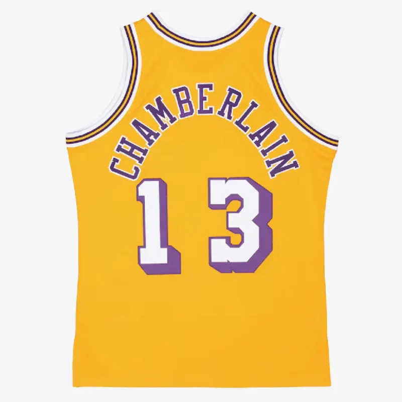 Maillot authentique joueur Wilt Chamberlain Or Los Angeles Lakers - Image 2