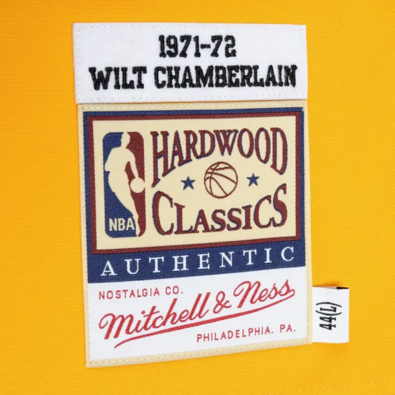 Maillot authentique joueur Wilt Chamberlain Or Los Angeles Lakers - Image 4