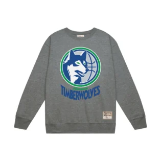 Men's Heather Gray Minnesota Timberwolves Basic 2.0 Pullover Sweatshirt