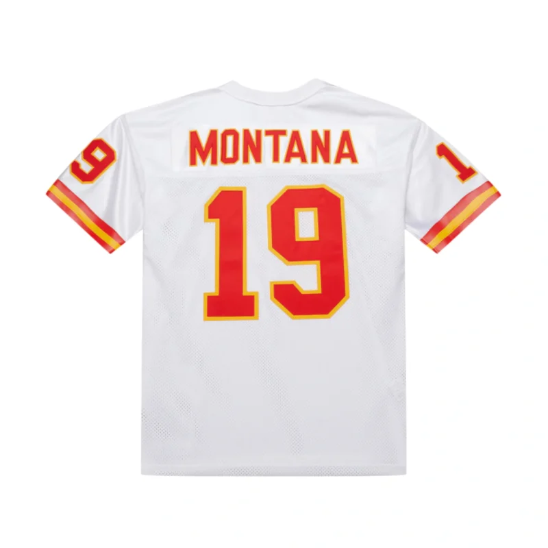 Men's Joe Montana White Kansas City Chiefs 1994 Authentic Jersey - Image 4