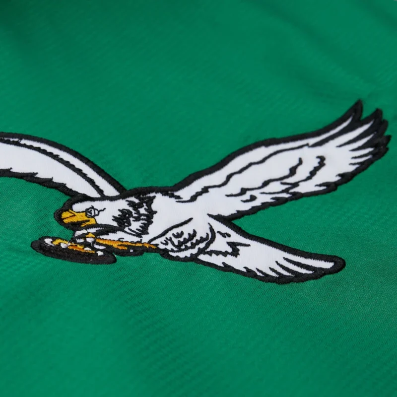Men's Kelly Green Philadelphia Eagles Vintage Coaches Full-Snap Hooded Windbreaker Jacket - Image 3