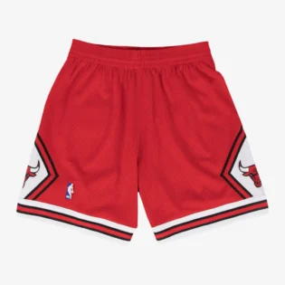 Men's Red Chicago Bulls 1997/98 Hardwood Classics Swingman Basketball Shorts
