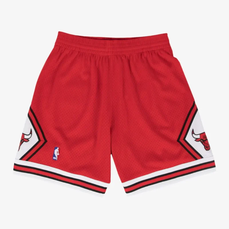 Men's Red Chicago Bulls 1997/98 Hardwood Classics Swingman Basketball Shorts