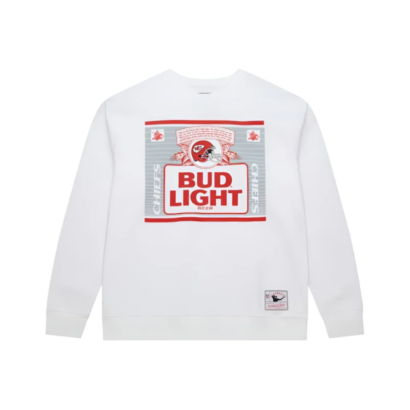 Men's White Kansas City Chiefs NFL x Bud Light The Crest Pullover Sweatshirt