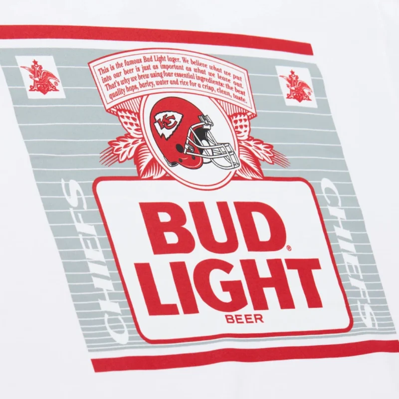 Men's White Kansas City Chiefs NFL x Bud Light The Crest Pullover Sweatshirt - Image 4