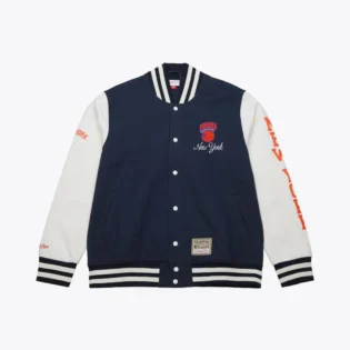 Veste universitaire bleu marine New York Knicks