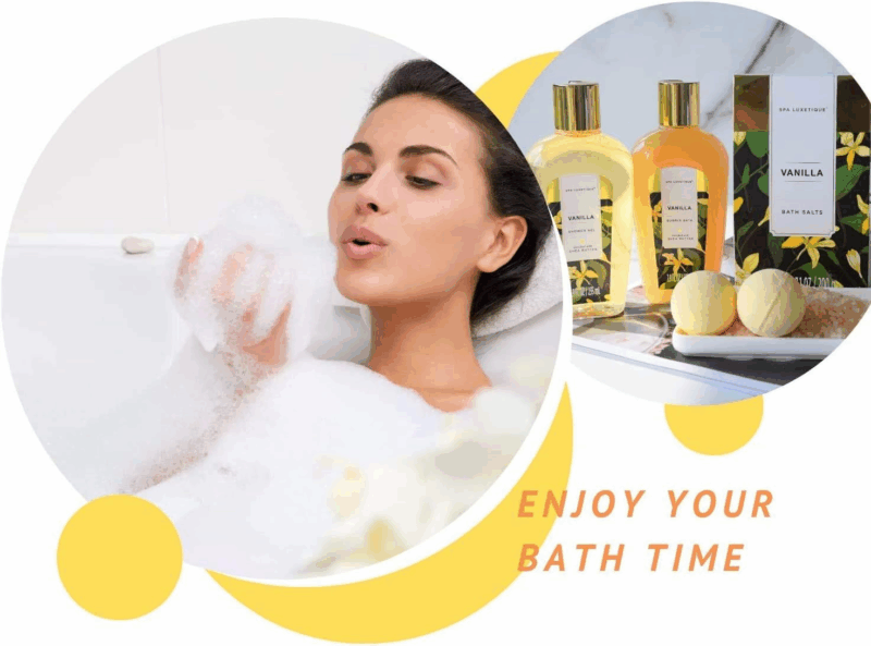 Coffret Cadeau Pour Les Femmes, 10PC Coffret De Bain, Parfum De Vanille, Crème Pour Les Mains, Cadeau De Noël Et D’Anniversaire, Cadeau Noël, Cadeau Fête Des Mères - Image 7