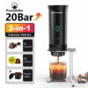Wireless Electric Portable Espresso Coffee Machine for Car & Home Camping Coffee Maker 3-In-1 Capsule Powder Travel Coffee Maker - Image 2