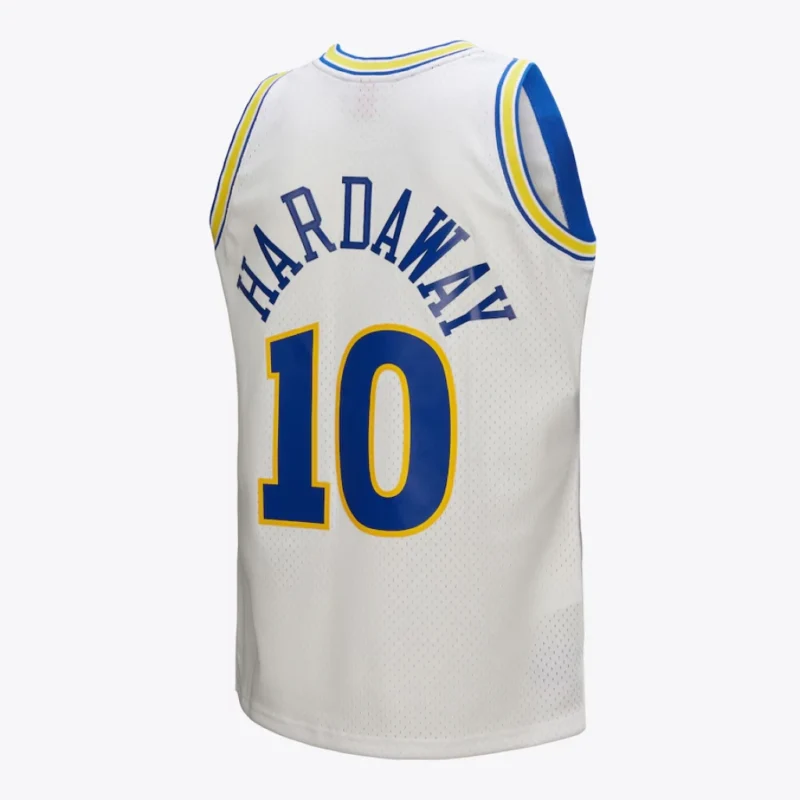"Men's Tim Hardaway White Golden State Warriors 1990/91 Swingman Jersey " - Image 2