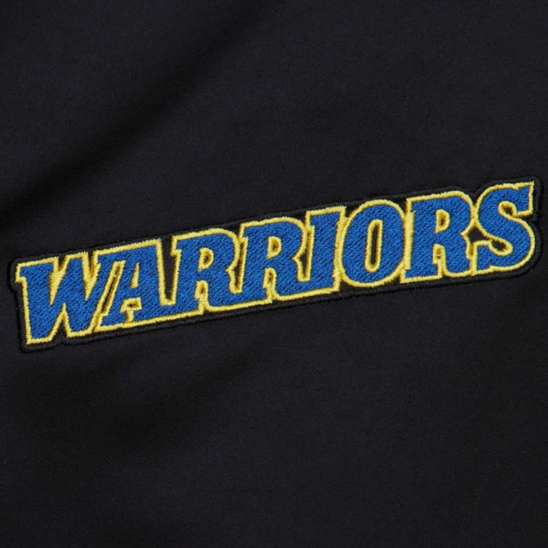 Men's Golden State Warriors Black Out Collection Full-Snap Varsity Jacket - Image 3