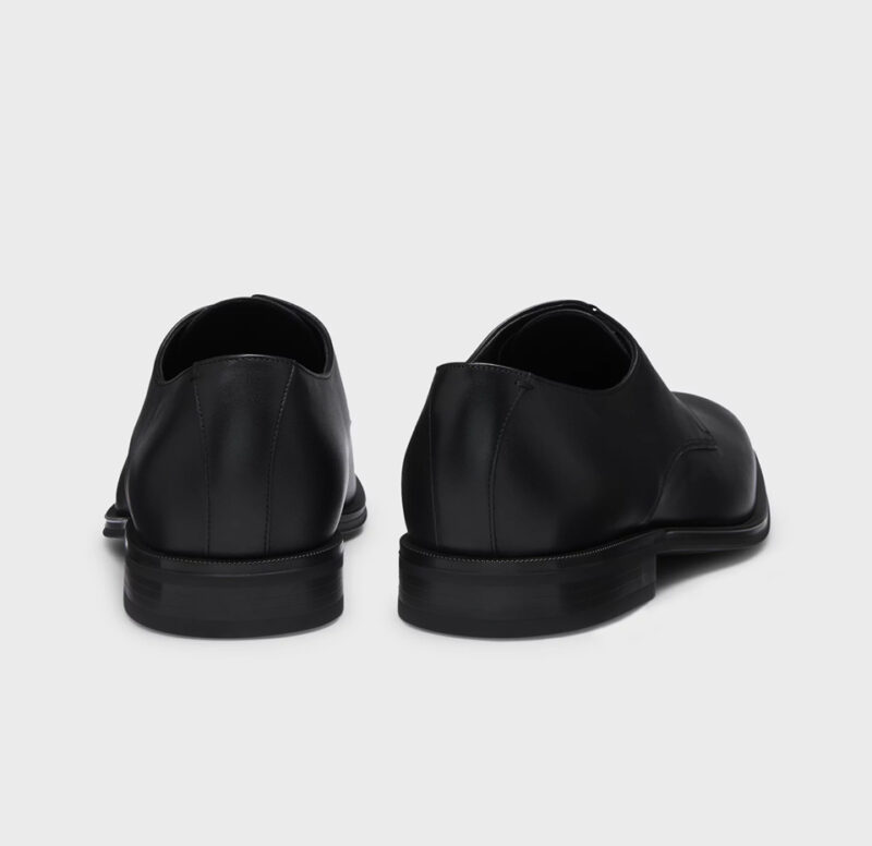 BOSS Derby Shoes in Italian Leather with Decorative Stitching - Image 4