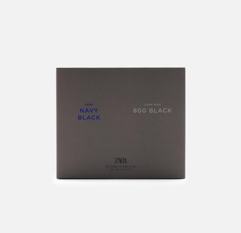 ZARA MAN Navy Black + ZARA MAN 800 Black Eau de Toilette Set – 2 x 90 ml (3.0 fl. oz) - Image 2