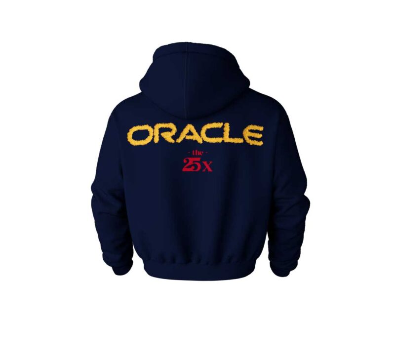 The25X Oracle Nightshift Hoodie – Deep Navy Red Bull Drift - Image 3