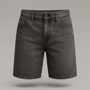 The25x Charcoal Denim Bermuda