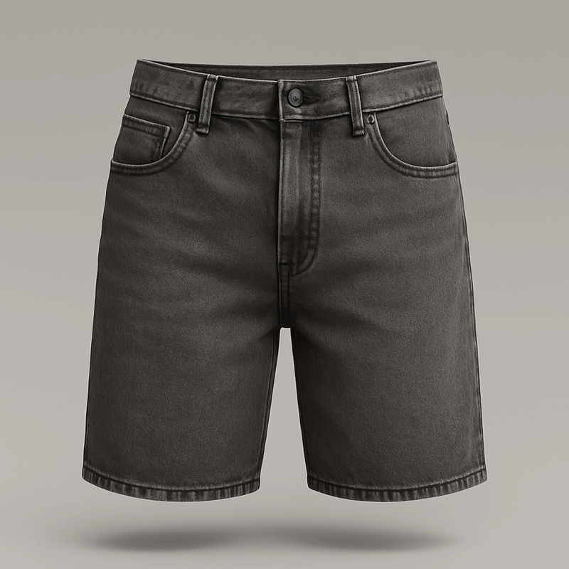 The25x Charcoal Denim Bermuda