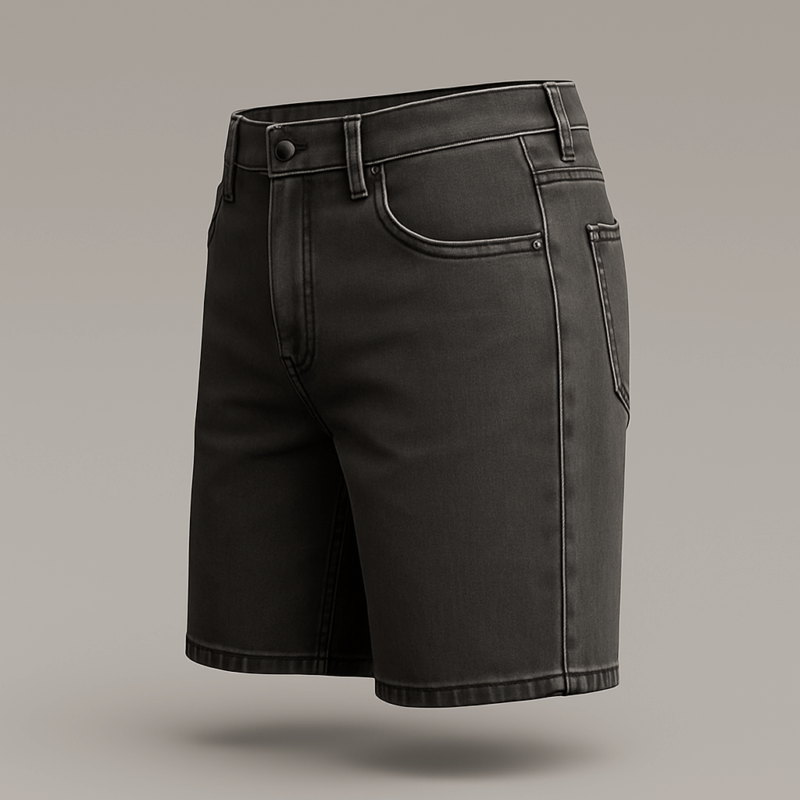 The25x Charcoal Denim Bermuda - Image 3